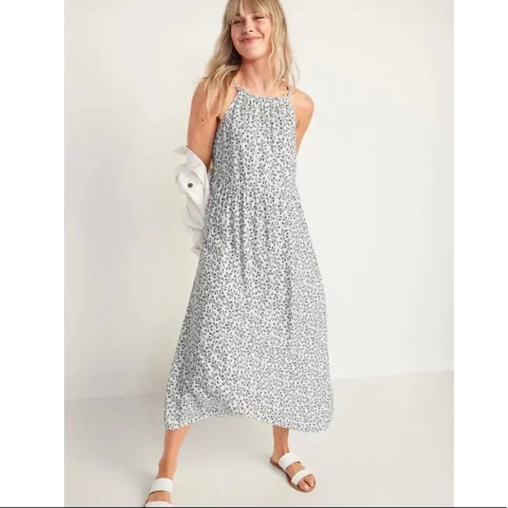 Old Navy Sleeveless High-Neck Maxi Swing Dress